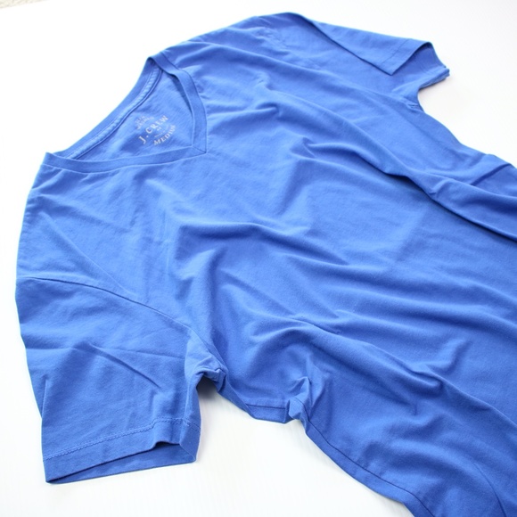J. Crew Royal Blue V-Neck Slim T-Shirt Medium - Picture 2 of 6